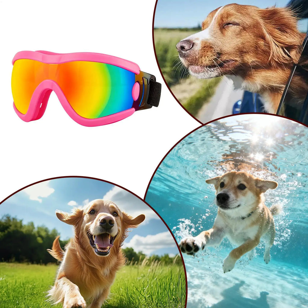 Dog Sun Glasses UV Protection Outdoor Pet Visor Pet Sunglasses For Beach Outdoor Hiking Summer Riding Driving Medium Or Large Qme