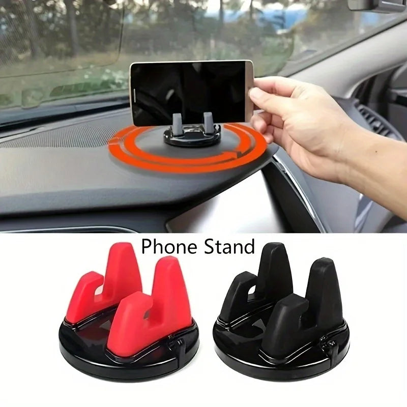 360° Rotating Universal Car Phone Mount - Anti-slip Dashboard GPS Navigator - Secure Fit for All Phones Qme