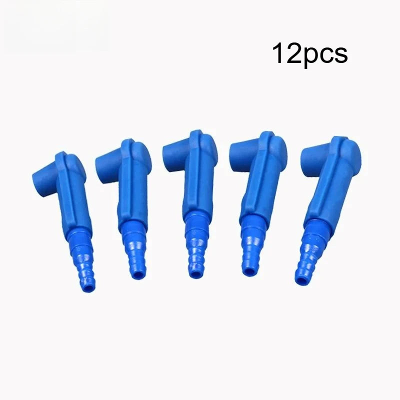Brake Oil Extraction Hose Connector Car Brake Fluid Bleeder Tube Joint Auto Brake Oil Change Tool Accessory Qme 12pcs