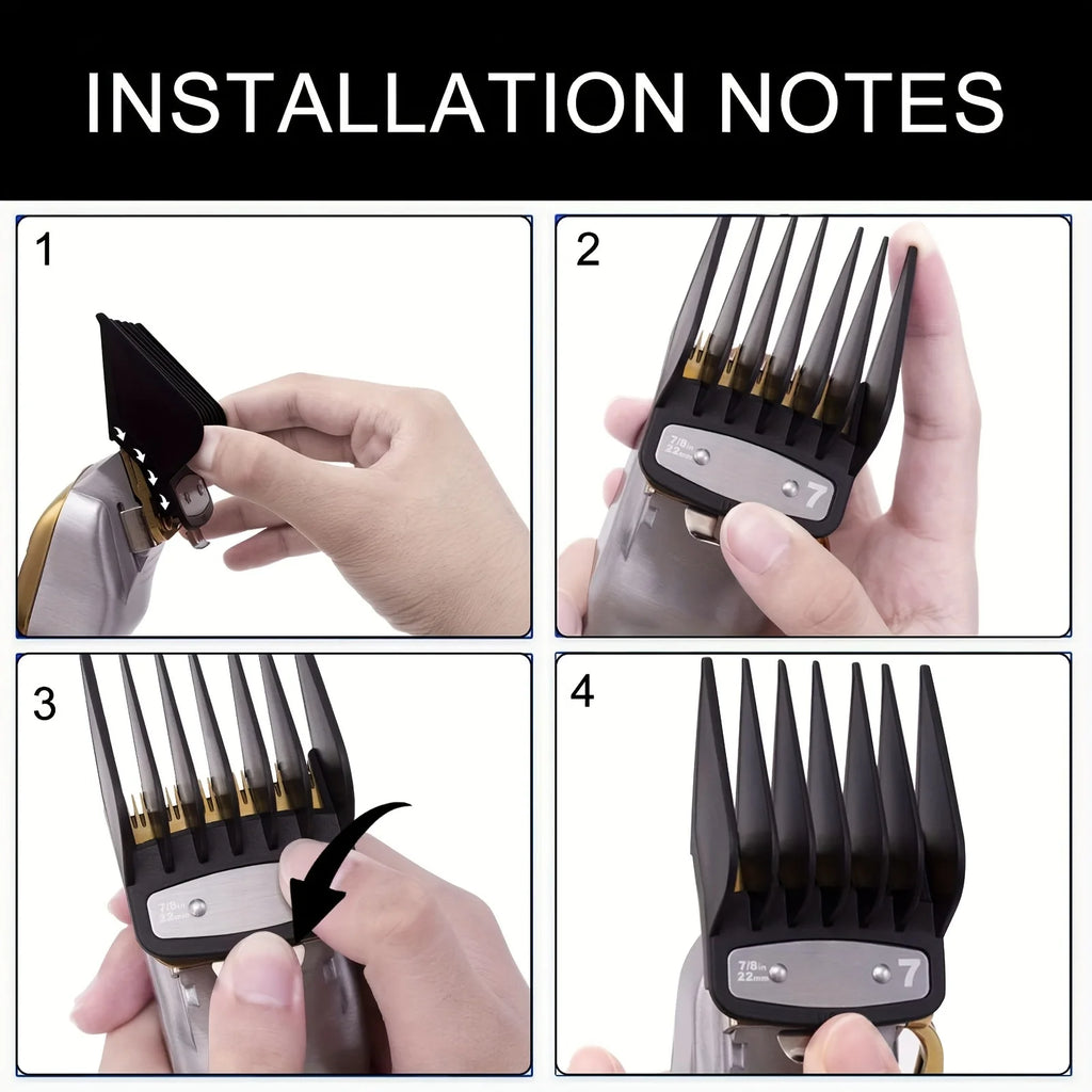 Three-piece Hairdressing Limiting Comb Oil Head Electric Clipper Accessories Electric Clipper Caliper Set Positioning Comb Qme