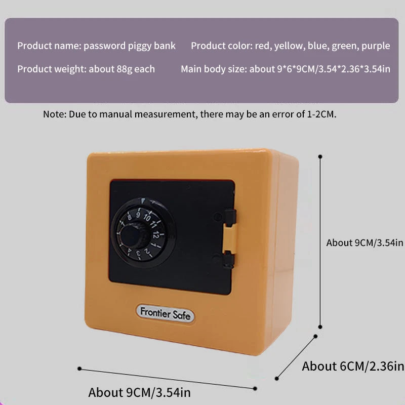Bank Safe Box Automatic Deposit Banknote Christmas Mini Money Retro Qme