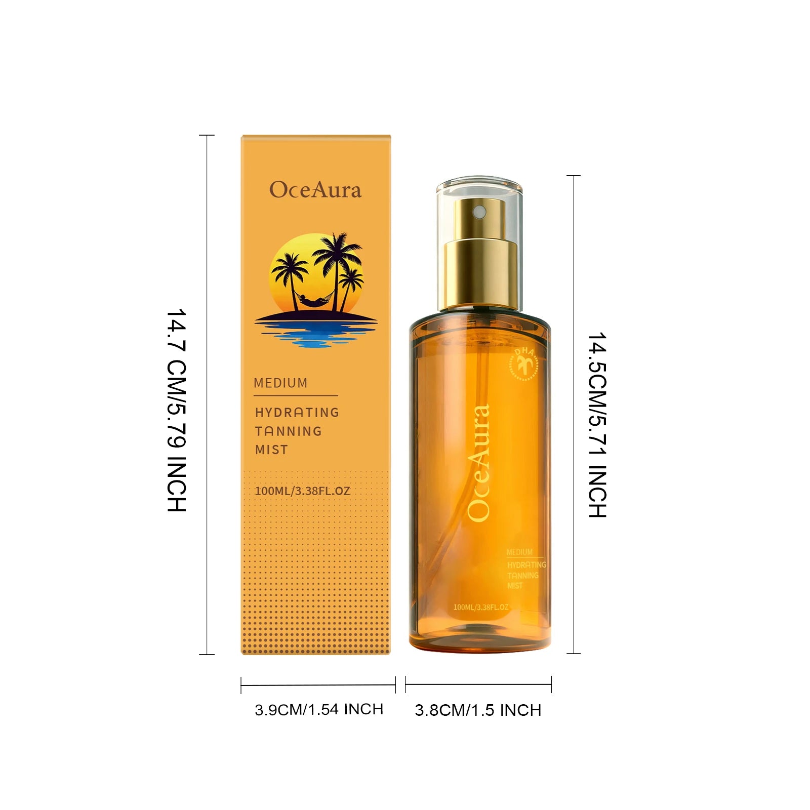 Self Tanning Spray Natural Sunless Tanner for Face Body Hydrating Lightweight Sunless Tanning Spray Natural Brown Tone Even Glow Qme
