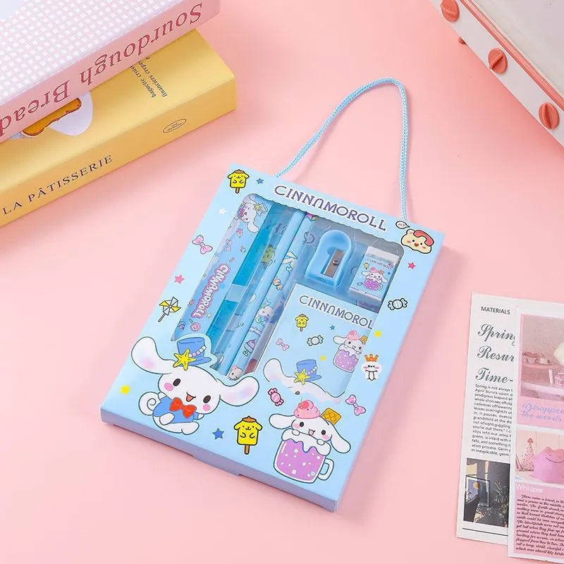 Hello Kitty Kuromi Stationery Set Student Birthday Gift Box Event Prizes: Ruler, Pencil, Eraser Qme 4