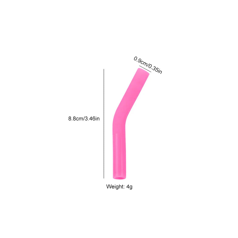 4Pcs Stainless Steel Straw with Silicone Tip Cleaning Brush Long Metal Straw with Silicone Tips for Stanley 40oz Cup Accessories Qme