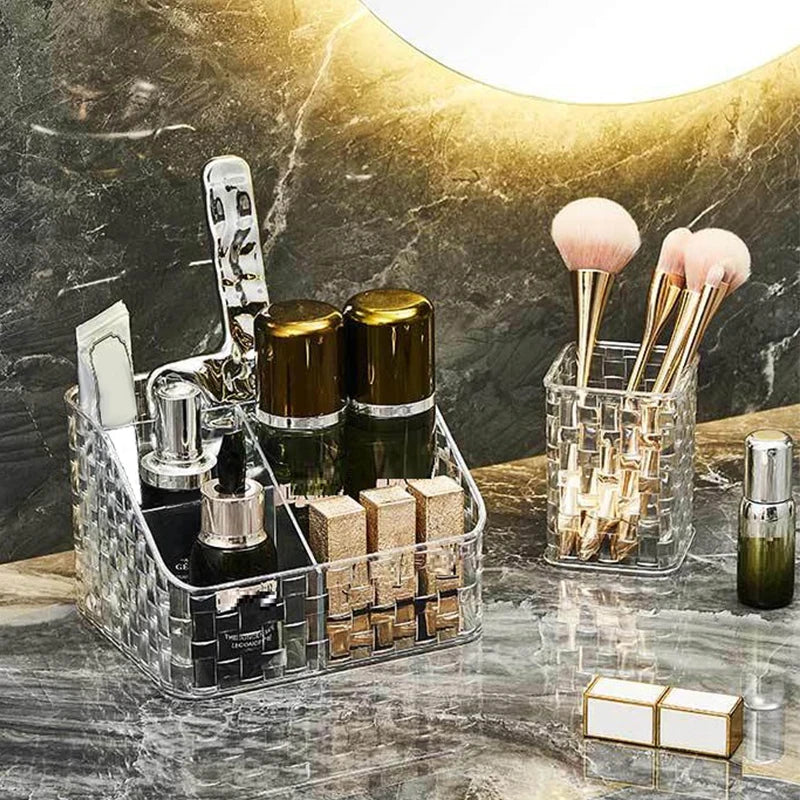 Desk Cosmetic Organizer Lipstick Storage Box Nail Polish Display Qme