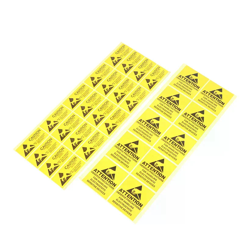 Attention Caution Sticky Sticker Adhesive Warning Label Reminder ESD Qme