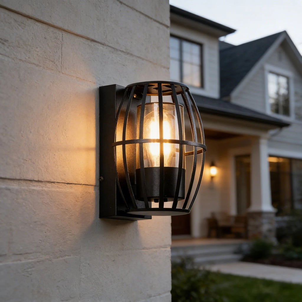 Outdoor LED Wall Light IP65 Waterproof With E27 Base Aluminum Wall Lamps Decoration Porch Garden Balcony Aisle Stair Wall Lights Qme