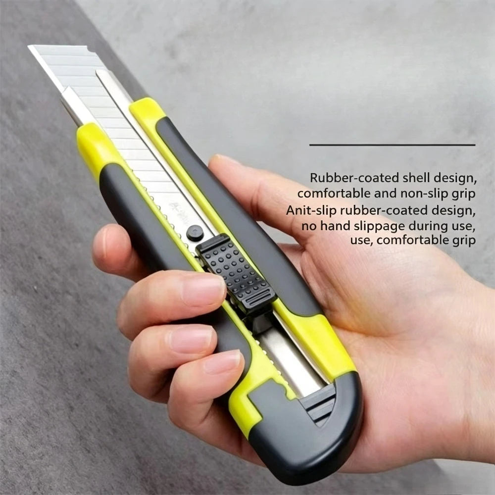 Practical Knife | Ultra Sharp Blade With Anti Slip Rubber Handle | Leather, Rubber, And Cardboard Box Specific Cutting Knife Qme