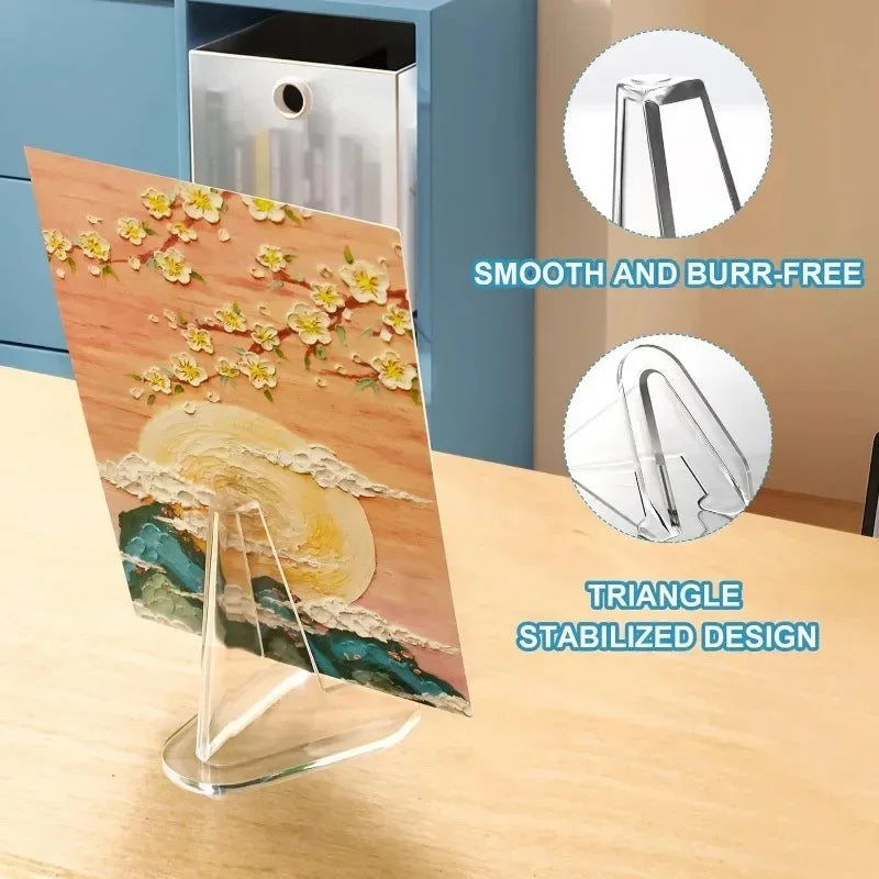Wholesale Acrylic Coin Display Stand Holders Small Easel Rack Card Commemorative Challenge Coin Capsule Holder Support Qme