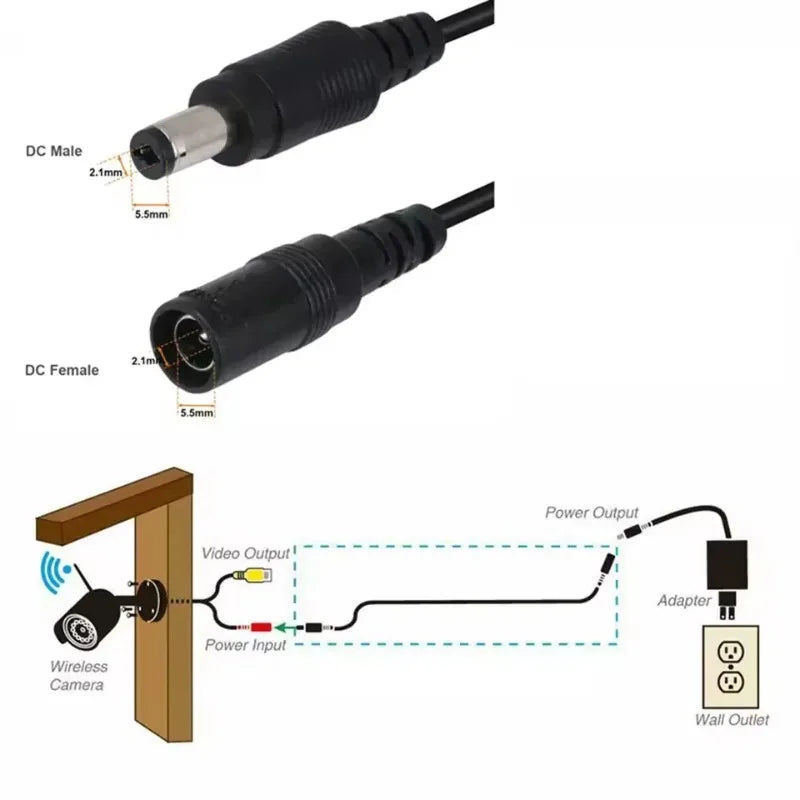 2pcs 3.5mm Male to Female Audio Aux Extension Cable Car Phone Computer Speaker Long Lead Qme