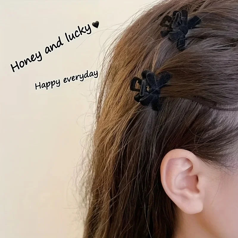 Butterfly Hair Claws-Bow Hair Clips For Women,Elegant Princess Grip Clamps,Sweet Minimalist Style Barrettes Qme