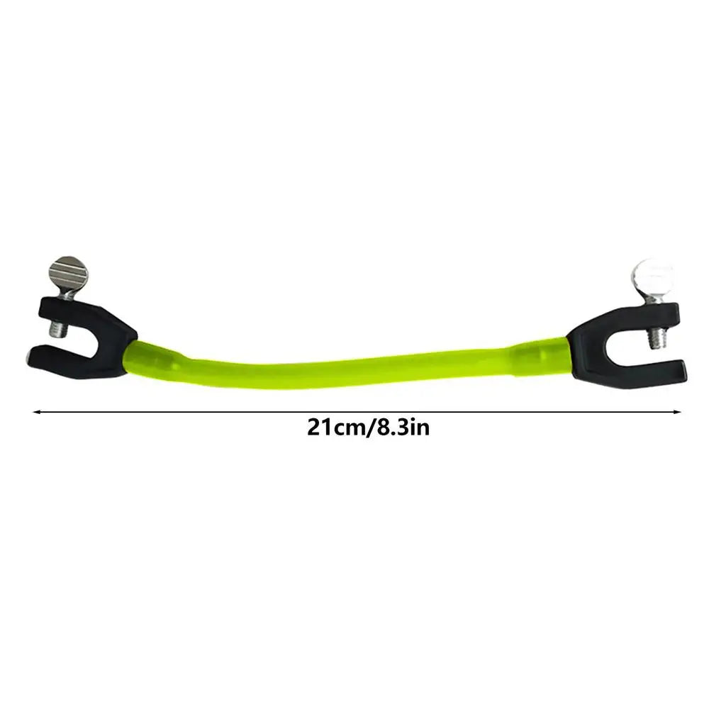 Ski Tip Connector Portable Ski Aid Cushioned Fastener Tape Strap Ski Practice Aid Easy Snow Ski Training Tools for Winter Qme Green