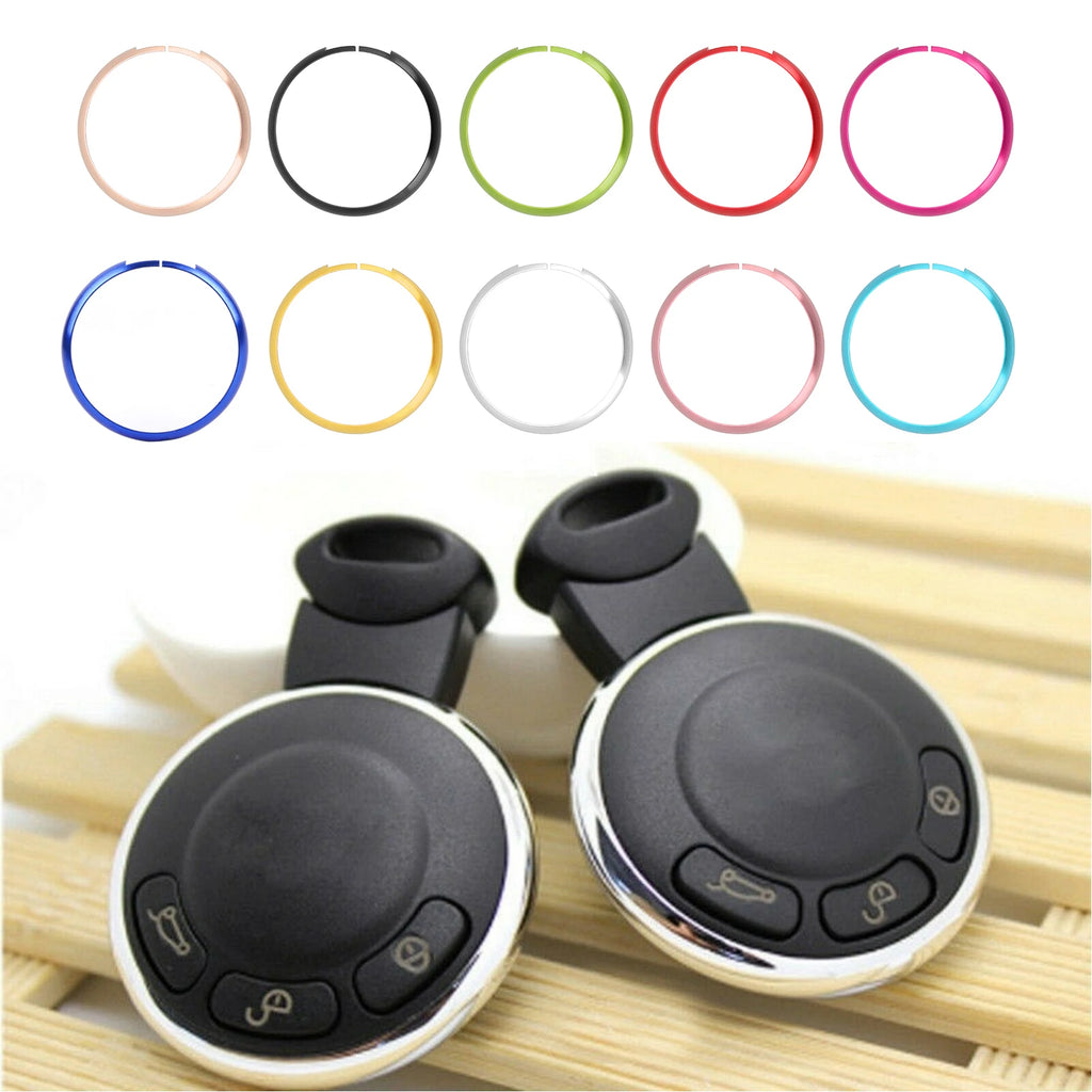 Key Fob Trim Remote Key Fob Trim Aluminum Alloy Replacement for MINI R55 R56 R57 R58 R59 R60 Smart Key Trim Remote Key Qme