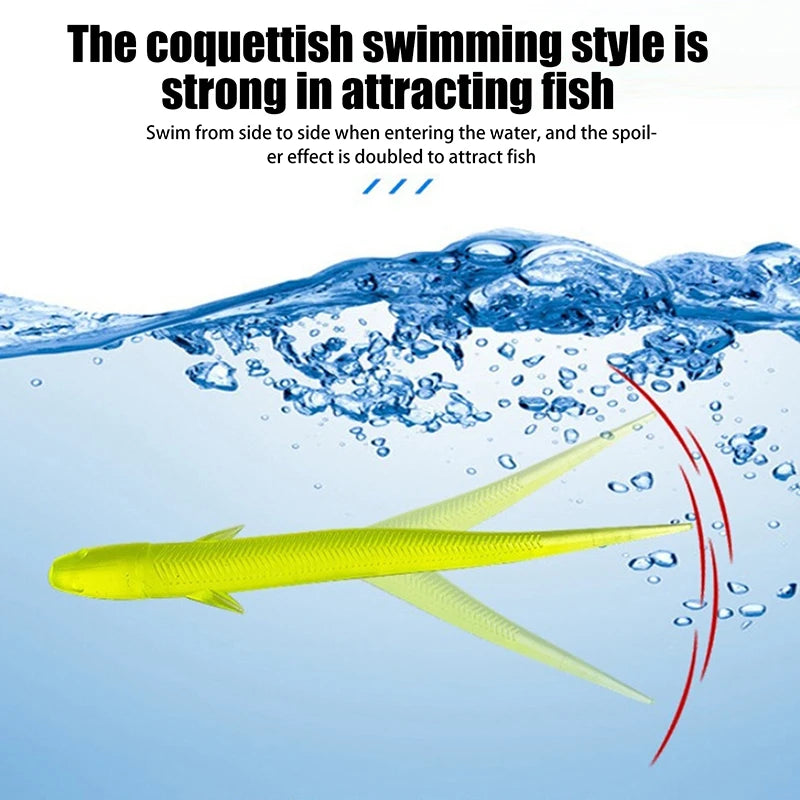 Bionic Small Fish Silicone Soft Fishing Lure Artificial Loach Bait Qme