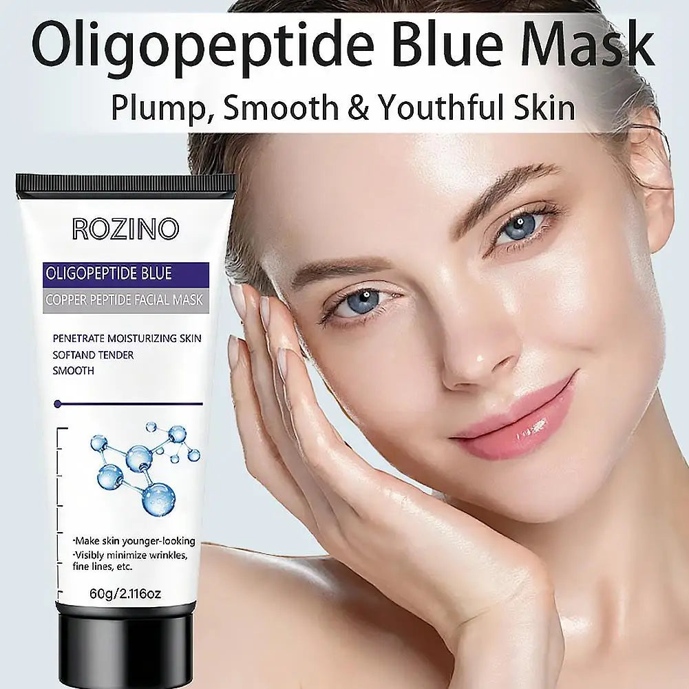 Blue Copper Peptide Peel-Off Mask Face Lifting Skin Masks Night Wrapping Woman Overnight Moisturizing Firming Skincare Qme