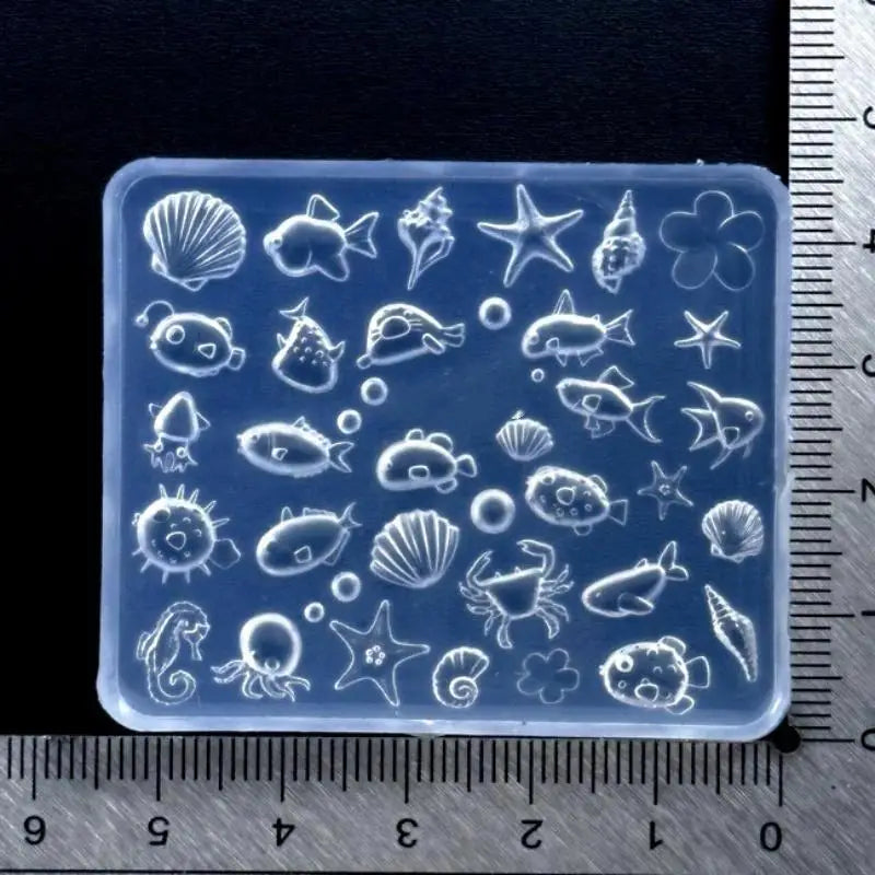 Summer Ocean Themed Silicone Nail Mold 3D Conch Seashell Gel Manicure Qme A2