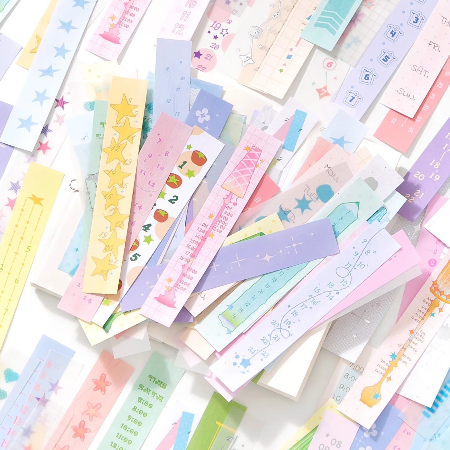 36 Pcs Long Timeline Series Colored Background Paper DIY Diary Decoration Scrapbooking Junk Journal Stationery Supplies Notepad Qme
