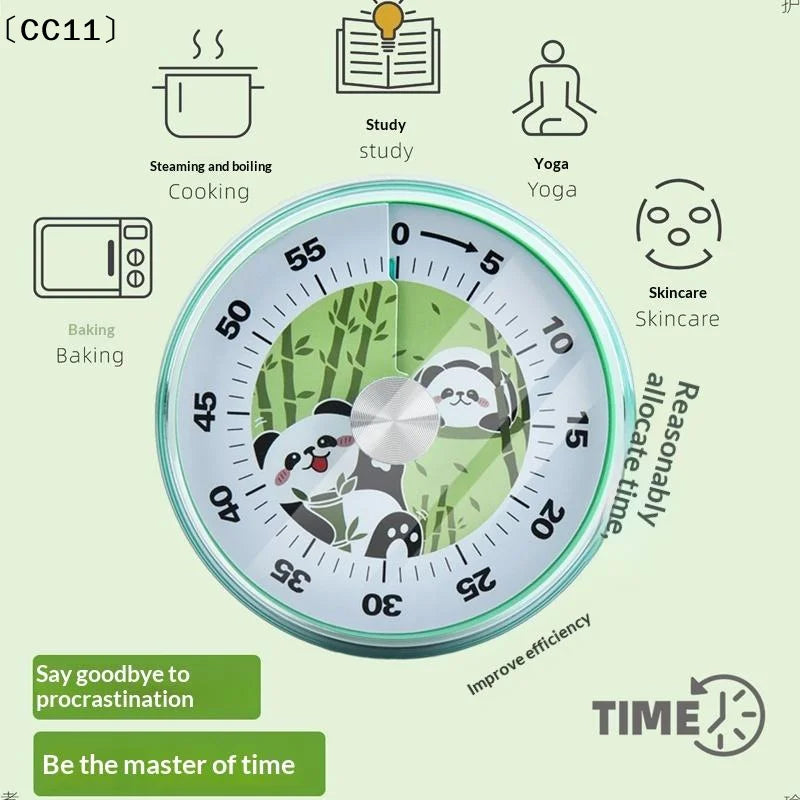 Magnetic Clock Timer Mechanical Loud Alarm Kitchen Cooking 60-Minutes Qme