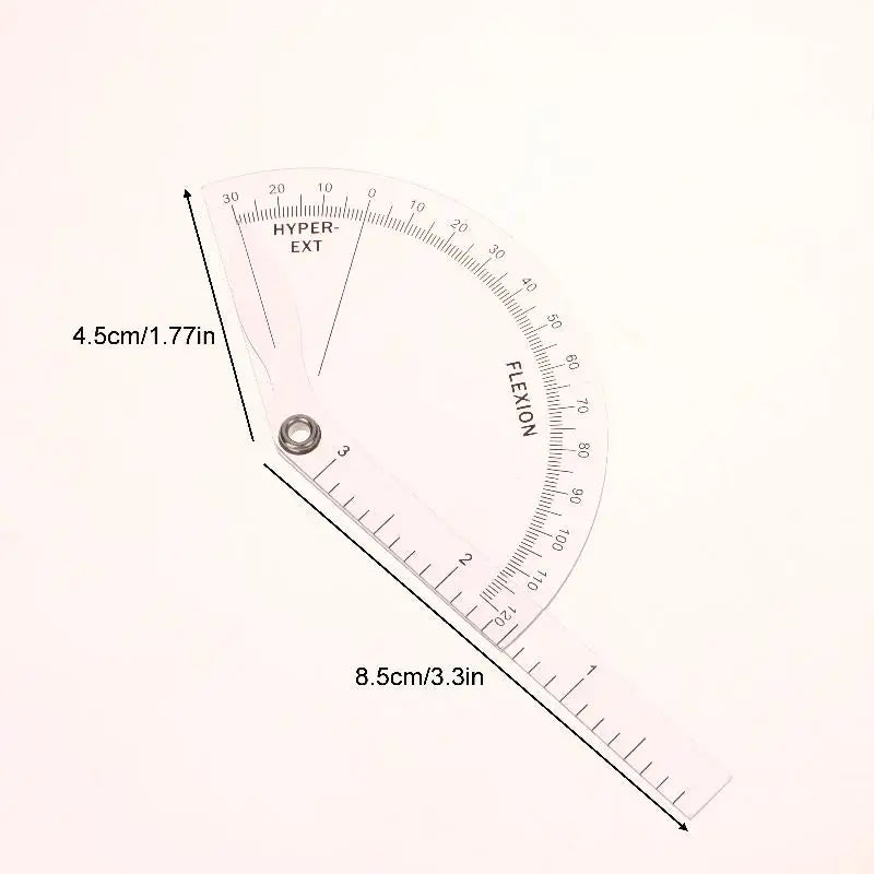 PVC Medical Finger Goniometer Plastic 180 Angle Protractor Qme 1PC