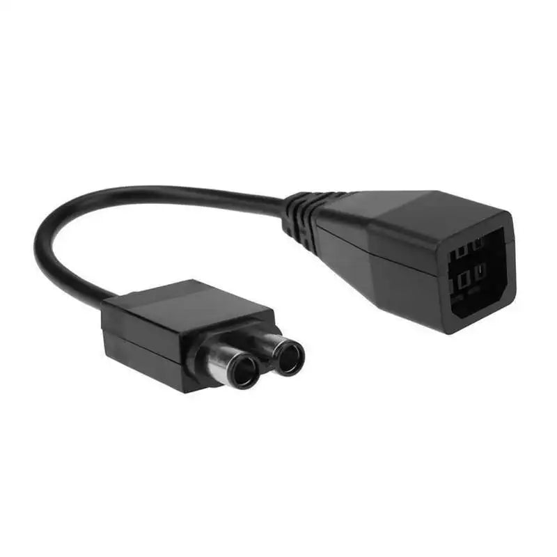 5pcs For Xbox 360 To Xbox Slim/One/E AC Power Adapter Cable Converter Transfer Cable Cord Accessories Power Supply Cable 25cm Qme Black