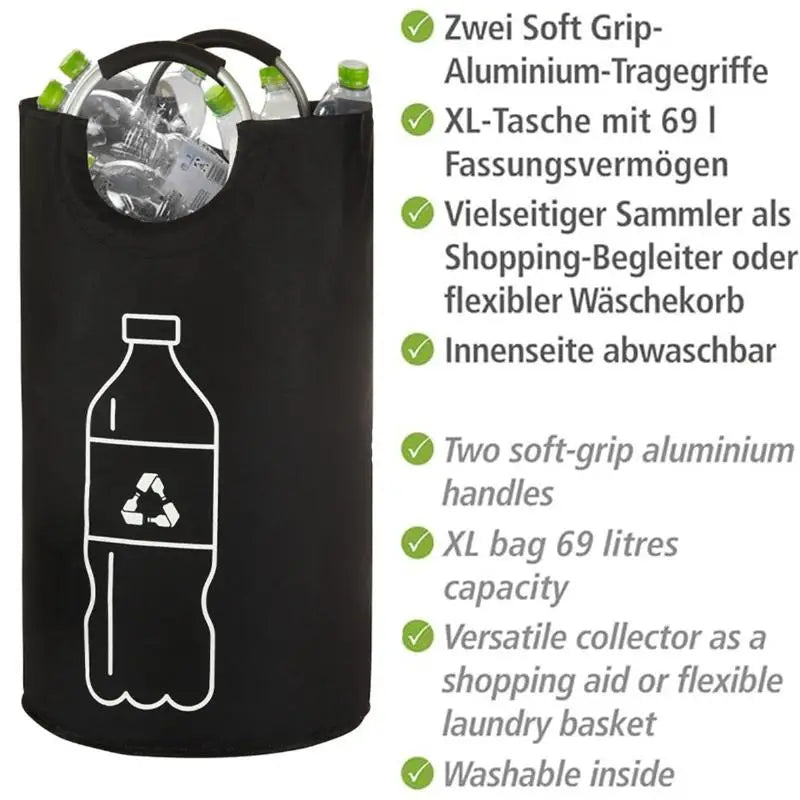 Aluminum Handle Large Capacity Bin Empty Bottle Storage Basket Qme
