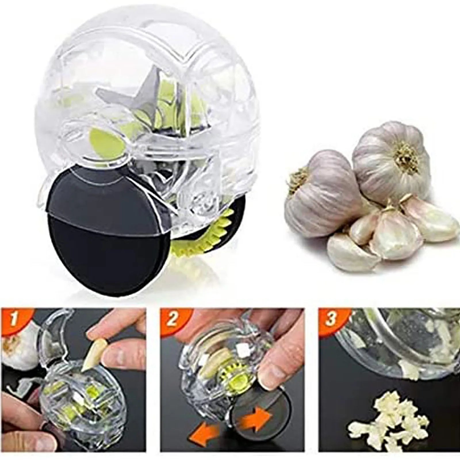 Kitchen Convenient Multi-function Small Tools Roller Garlic Chopper Manual Quick Ginger Masher Kitchen Practical Gadgets Qme
