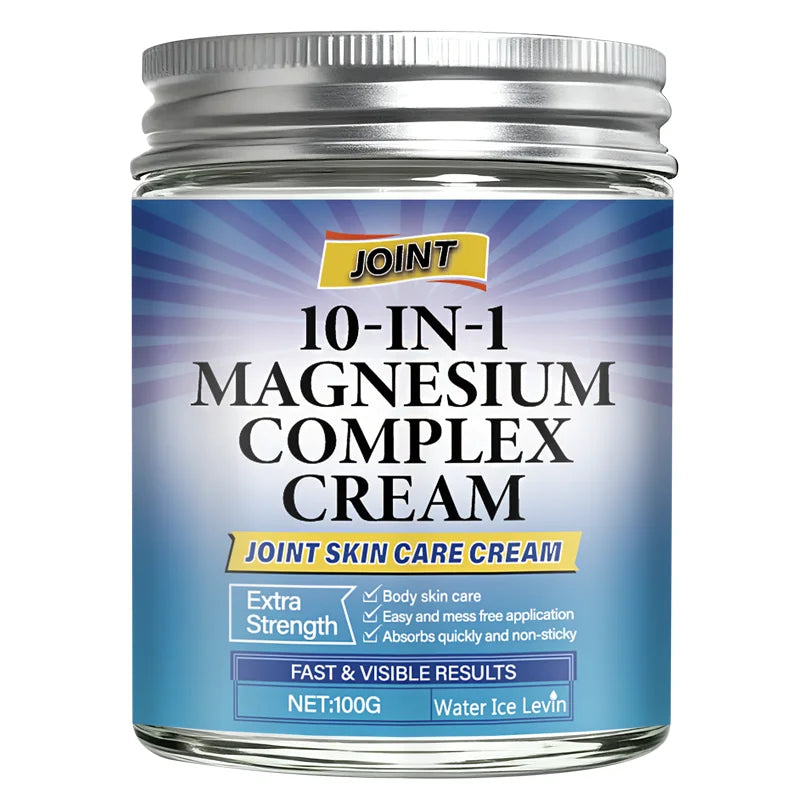 10-in-1 Magnesium Complex Joint Skin Care Cream with Collagen & Retinol for Extra Strength & Fast Results. Qme SKY BLUE 100g