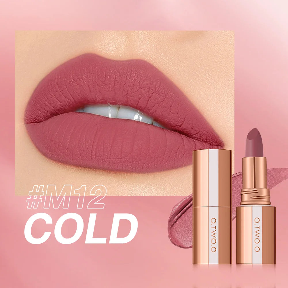 O TWO Lipstick Lip Tint Matte Long Lasting Waterproof Velvet Not Qme M12 China Mainland