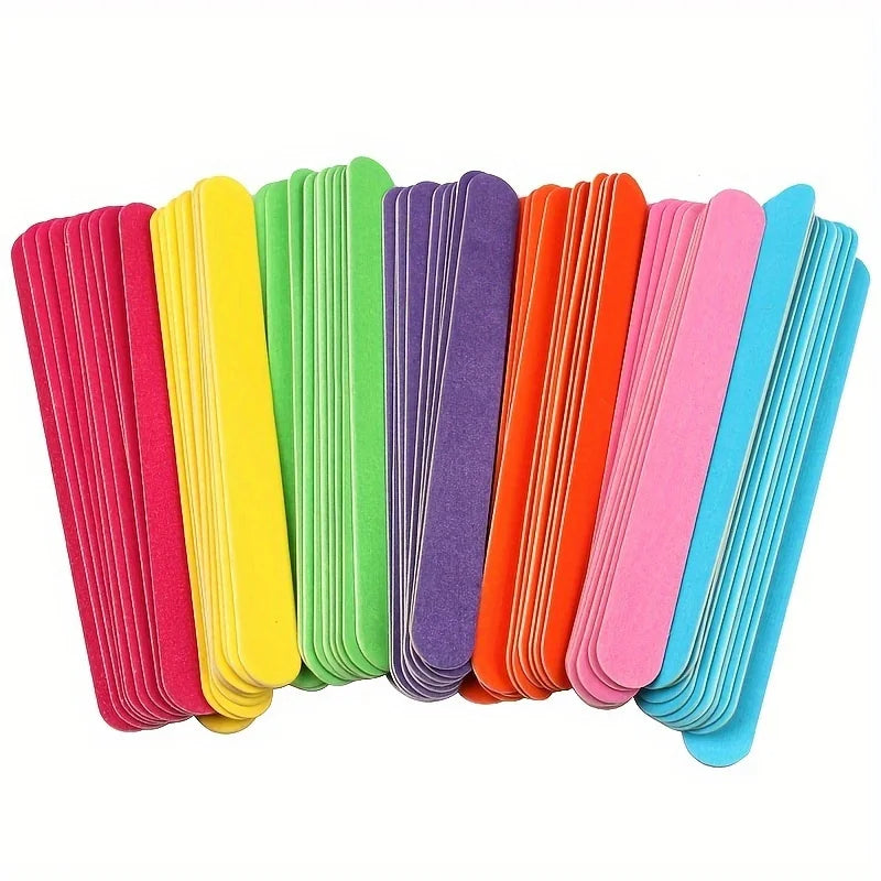 Double-Sided Nail Files, Comfortable Grip, Professional Manicure Sandpaper, Odorless Wooden Nail Polishers, Nail Files Qme