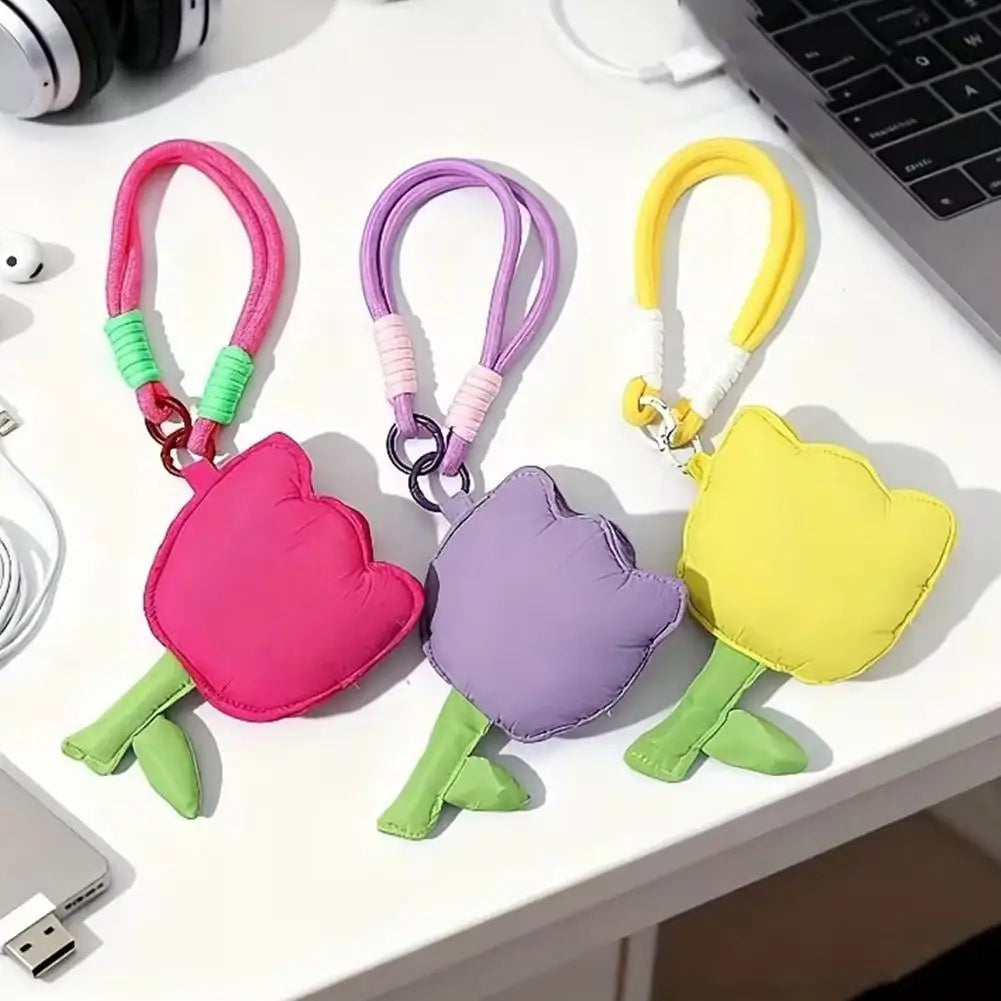 Tulip Shape Bluetooth Storage Bags Coin Purse Earphone Cases Small Qme