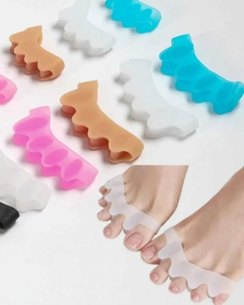 1/3/5pair orthosis protector toe separator suitable bunion corrector material soft gel toe separation foot care tool Qme three mix color
