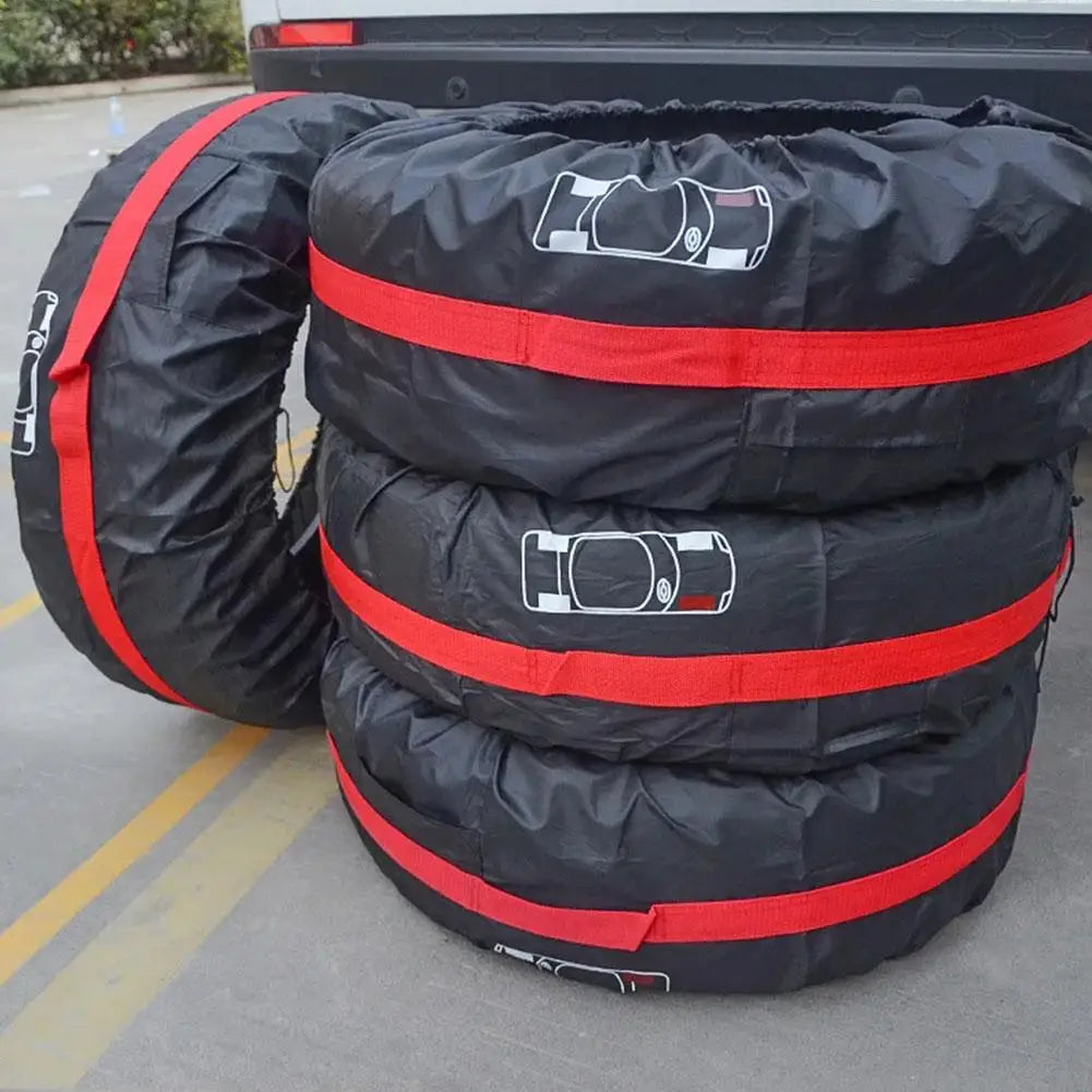 Car Spare Tire Cover Case Universal Auto Wheel Tires Storage Bags Qme