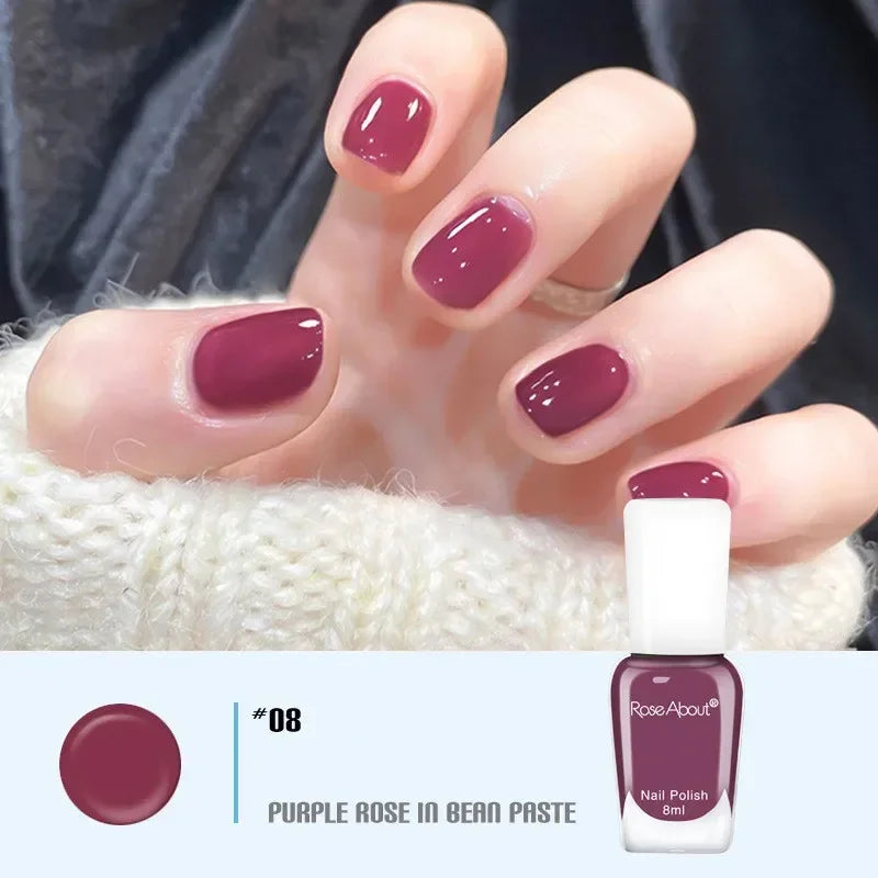40 Colors Nail Gel No Bake Water-based Nail Polish Glitter Sequins Long-lasting Tearable Healthy Tearable Quick-drying Qme 08
