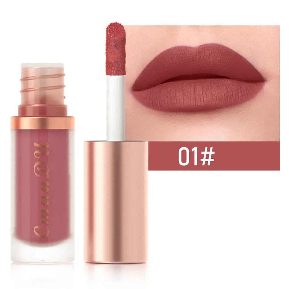 1pcs Waterproof Matte Velvet Lip Glaze Moisturizing Long Lasting Non-stick Cup Not Easy To Fade Lip Gloss Lipstick Makeup Qme 1