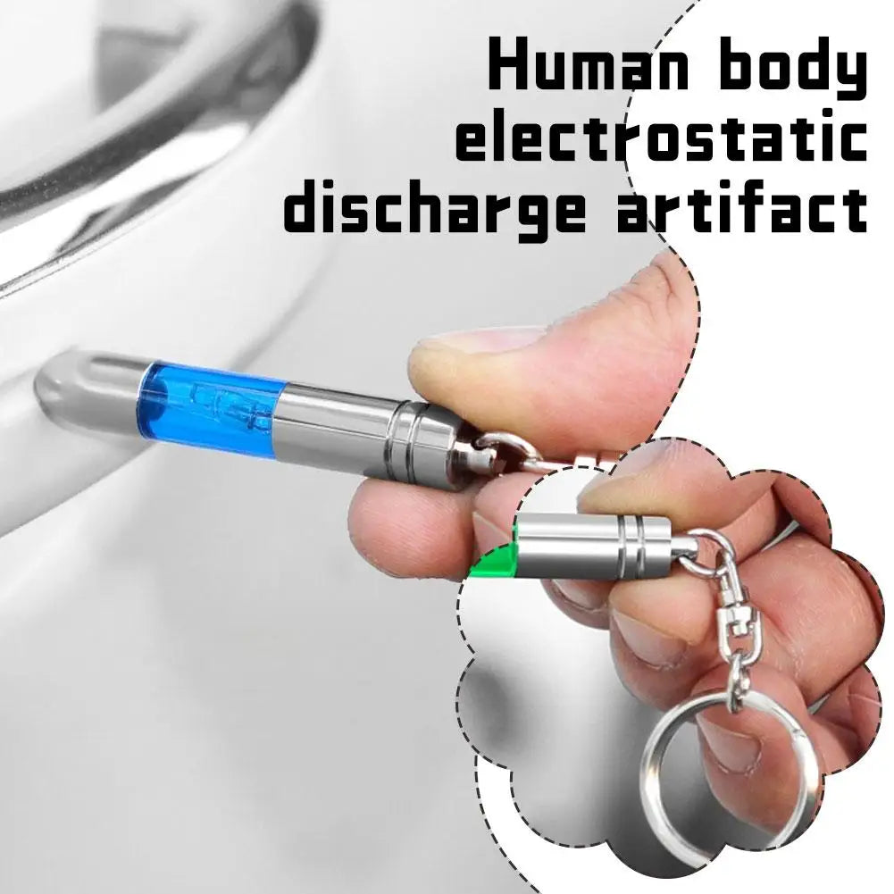 Human Body Static Eliminator Portable Anti-Static Keychain Static Electricity Remover Discharge Key Chain For Human Body Qme