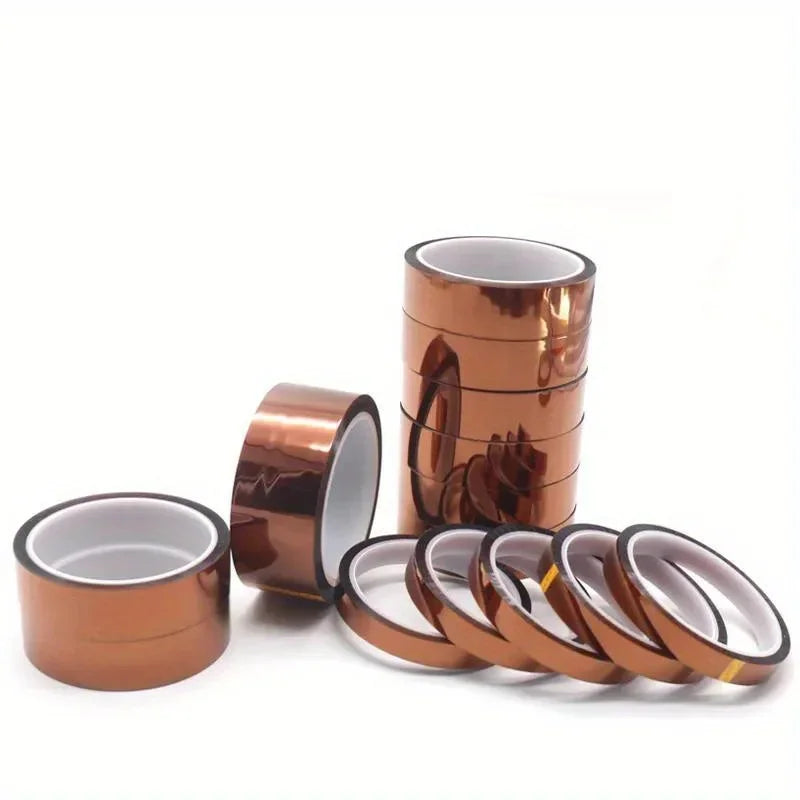 High-Temperature Resistant Polyimide Tape - Thermal Insulation & Adhesive for 3D Printing,Soldering MaLight Beigeg Qme