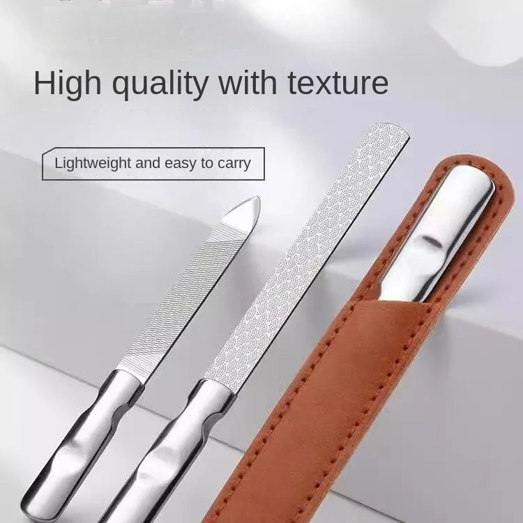 High-quality Double Sided Nail Files Stainless Steel Manicure Qme