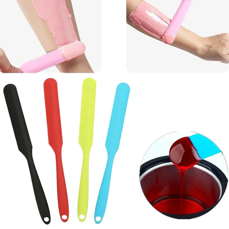 Silicone Cosmetic Waxing Spatulas Non-Stick Hair Removal Sticks Body Wax Applicator Scraper Wax Applicator Sticks Qme