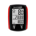 Bicycle Computer Wired Speedometer Bike USB Luminous LCD Rechargeable Odometer for Road Mountain Bike Cycling Speed Counter Qme Red