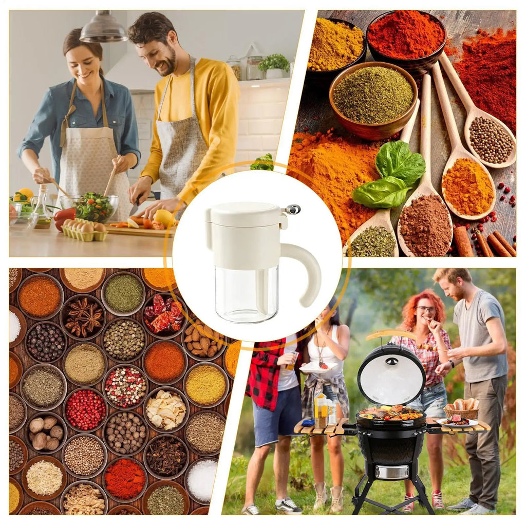Seasoning Organizer Kitchen Tool Condiment Storage Box Chili Powder Qme