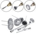 9pcs Stainless Steel Wire Brush Set Drill Brush Rotary Tool For Dremel Drill Polishing Grinding Wheel Electric Power Tool Access Qme Default Title