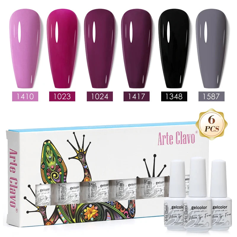Arte Clavo Colourful Box Nail Gel Polish Semi Permanent UV Led