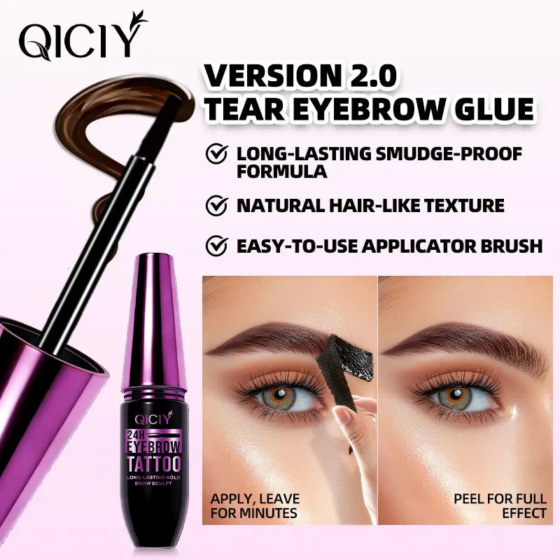 Tear Off Dye Eyebrow Cream Waterproof Sweat Proof Long-lasting Fixing Qme