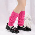 Y2K Vintage Long Socks Womens Leg Warmers Ladies Winter Warm Crochet Qme CORAL RED Length 40cm