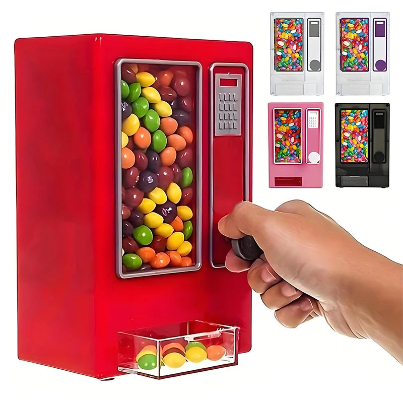 Candy Dispenser Cute Vending Machine Desktop Manual Dispense Mini Qme