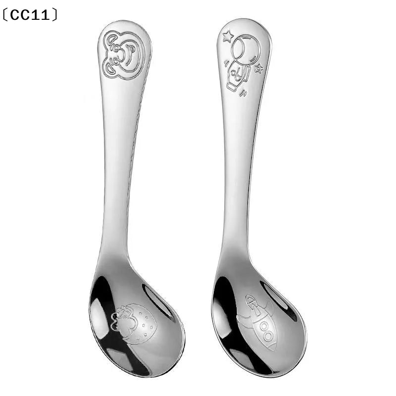 Stainless Steel Round Spoon Net Red Golden Dinner Long Handle Qme
