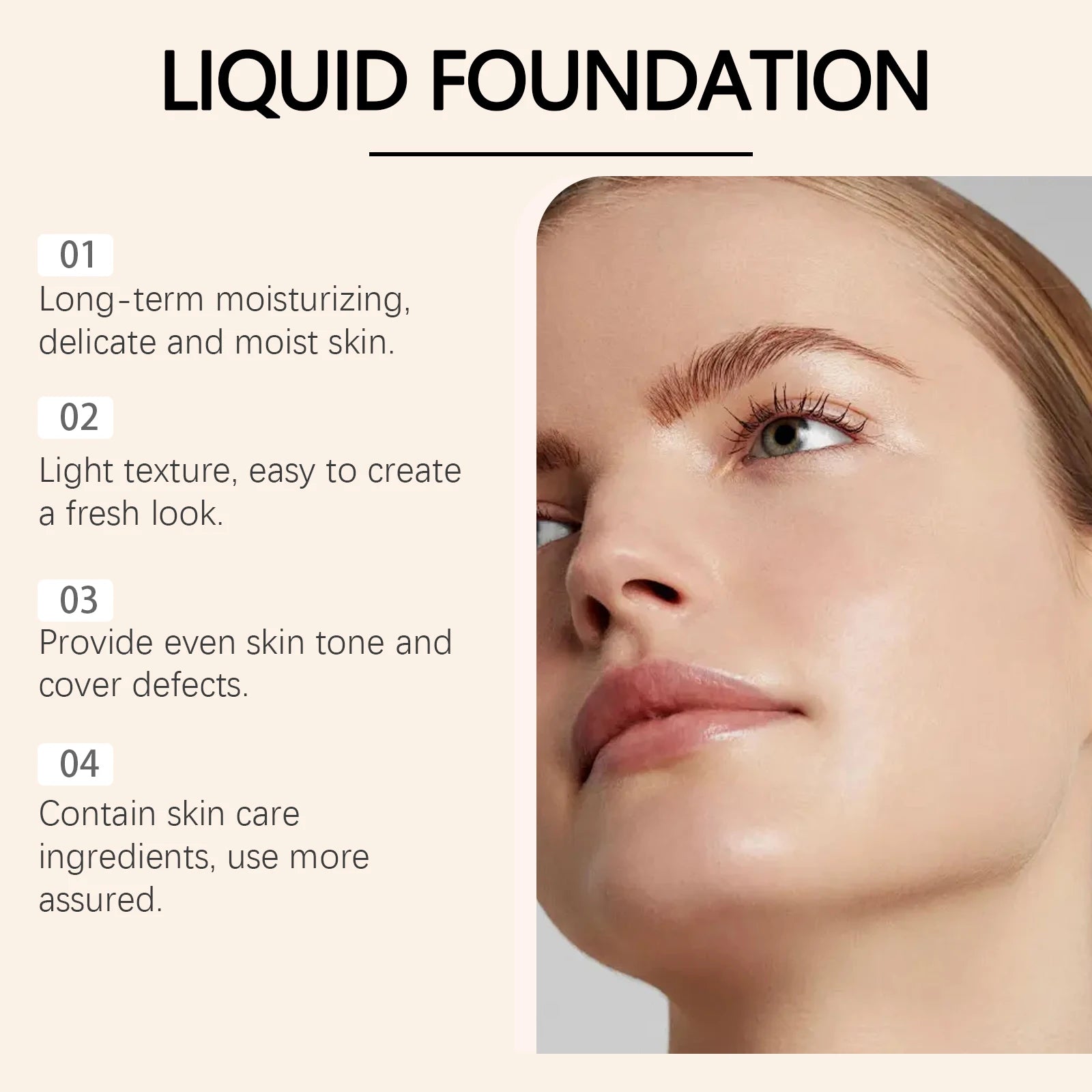 Liquid Face Foundation Spf 50 Temperature Change High Coverage Makeup Base Waterproof Hydrating Foundation Cosmetics Makeup Qme