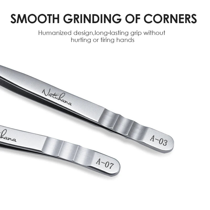 NATUHANA Anti-static Lash Tweezers Precision Stainless Steel Eyelash Qme