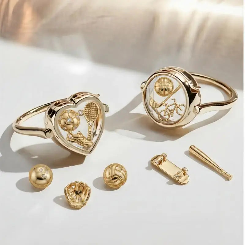 Fashion Sports Series Pendant Necklace DIY Openable Design for Women Girls Stylish Jewelry Piece Qme