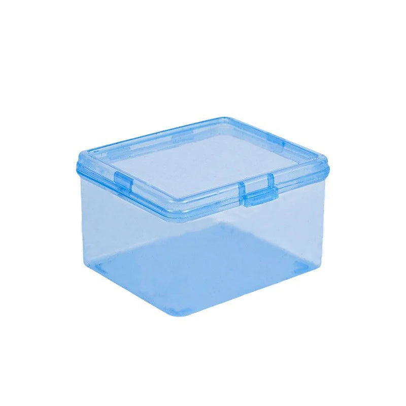 Desk Organizer Box Classification Stationery Transparent Plastic Qme Blue